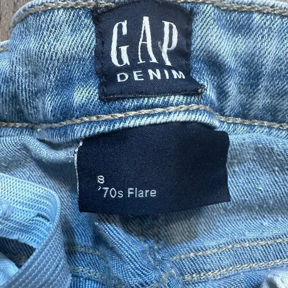 Gap '70's Flare Jeans sz 8 adjustable waist tabs